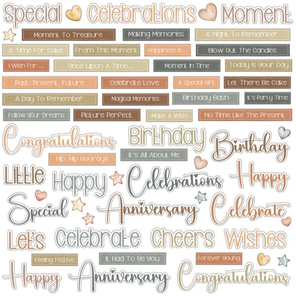 49 & Market - Little Celebrations - Chipboard Words - Image 2