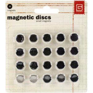 Basic Grey - Magnetic Discs 0.375" 20/Pkg