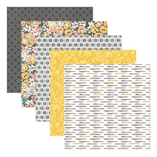 Spellbinders From Rosie's Studio - Hello It's Me - Designer Paper Pack 12"X12" - Image 4