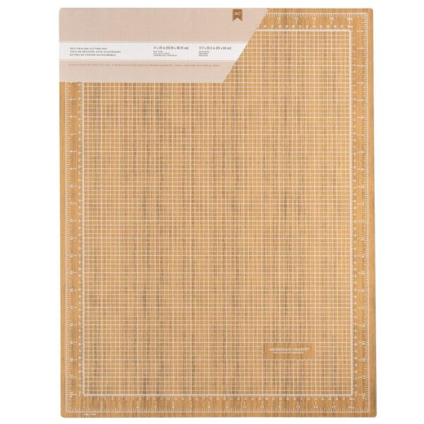 American Crafts - Self Healing Cutting Mat 18"x24" - Woodgrain