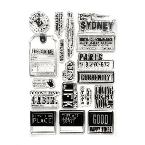 Elizabeth Craft Clear Stamps - Travels From The Past 3