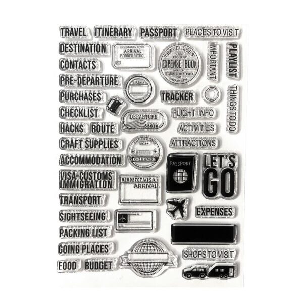 Elizabeth Craft Clear Stamps - Travel Journal