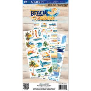 49 & Market - Beach Vibes - Rub-on Transfer Set