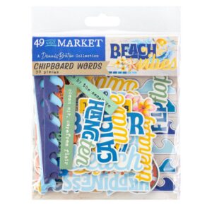 49 & Market - Beach Vibes - Chipboard Set