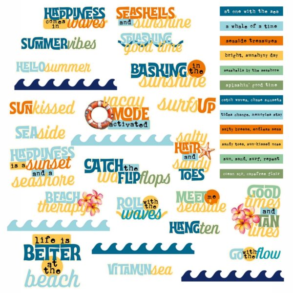 49 & Market - Beach Vibes - Chipboard Set - Image 2