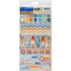 49 & Market - Beach Vibes - Puffy Stickers
