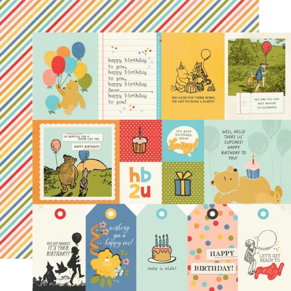 Simple Stories - Classic Pooh Birthday - Collection Kit 12"X12" - Image 5