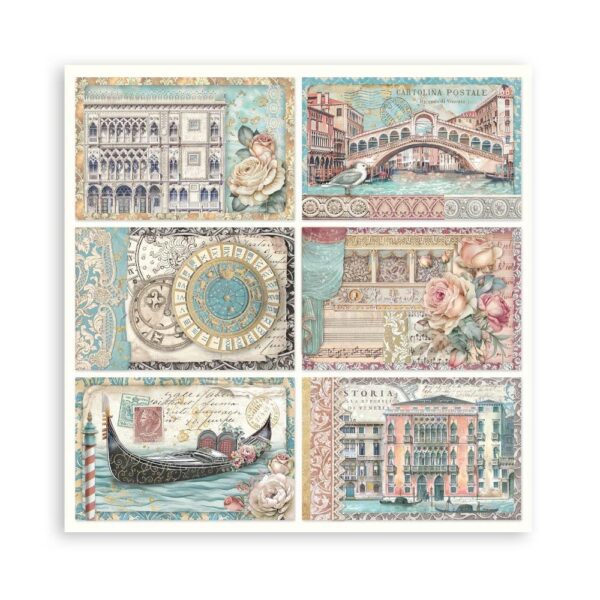 Stamperia - Venice City Of Art - Single-Sided Paper Pad 8"X8" - Image 7