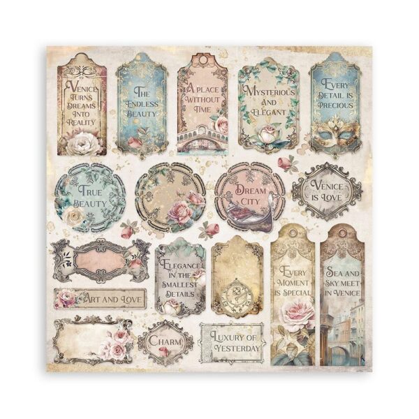 Stamperia - Venice City Of Art - Single-Sided Paper Pad 8"X8" - Image 12