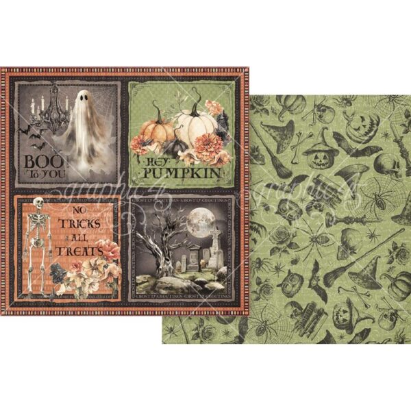 Graphic 45 - Ghostly Greetings - Collection Pack 12"X12" - Image 7