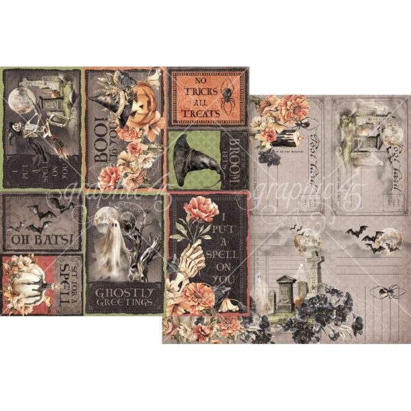 Graphic 45 - Ghostly Greetings - Collection Pack 12"X12" - Image 3