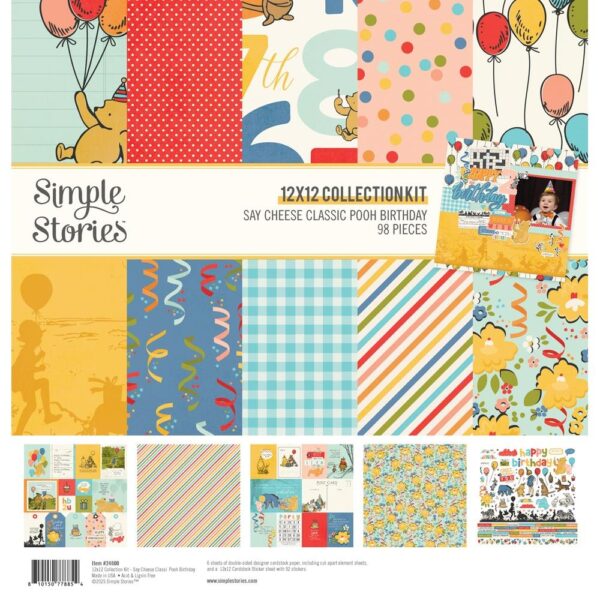 Simple Stories - Classic Pooh Birthday - Collection Kit 12"X12"