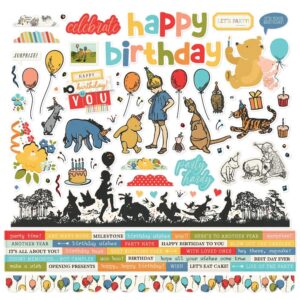 Simple Stories - Classic Pooh Birthday - Cardstock Stickers