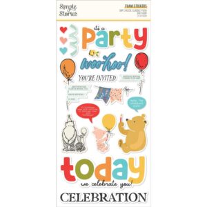 Simple Stories - Classic Pooh Birthday - Foam Stickers
