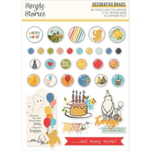 Simple Stories - Classic Pooh Birthday - Decorative Brads