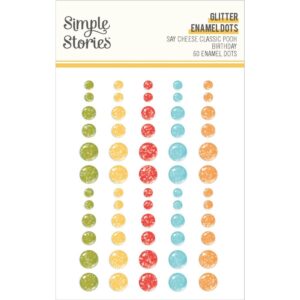 Simple Stories - Classic Pooh Birthday - Glitter Enamel Dots