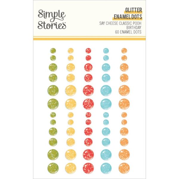 Simple Stories - Classic Pooh Birthday - Glitter Enamel Dots
