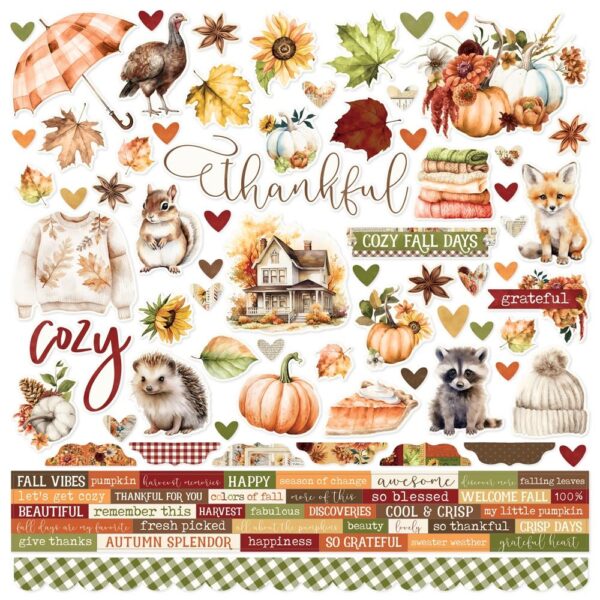 Simple Stories - Autumn Breeze - Cardstock Stickers