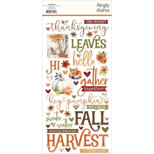Simple Stories - Autumn Breeze - Foam Stickers - Image 2