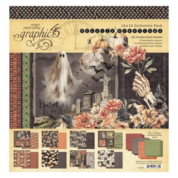 Graphic 45 - Ghostly Greetings - Collection Pack 12"X12"
