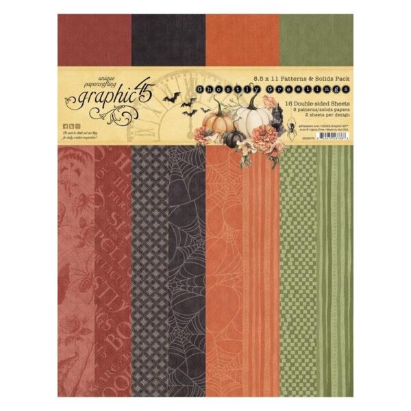 Graphic 45 - Ghostly Greetings - Solids Collection Pack 8.5"X11"