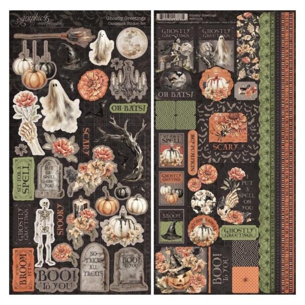 Graphic 45 - Ghostly Greetings - Sticker Set