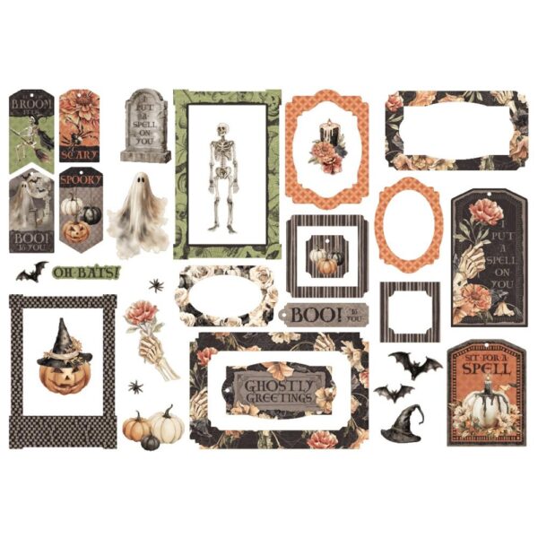 Graphic 45 - Ghostly Greetings - Chipboard Tags & Frames - Image 2