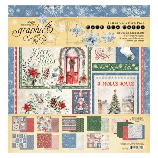 Graphic 45 - Deck The Halls - Collection Pack 12"X12"