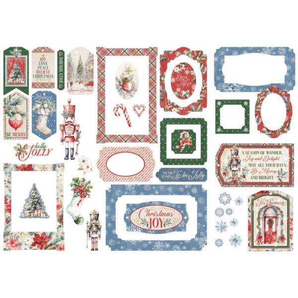 Graphic 45 - Deck The Halls - Chipboard Tags & Frames - Image 2