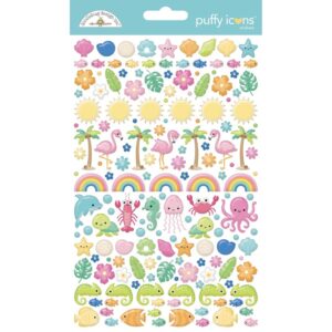 Doodlebug - Summer Fun - Puffy Icon Stickers