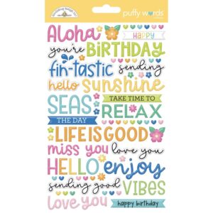 Doodlebug - Summer Fun - Puffy Word Stickers