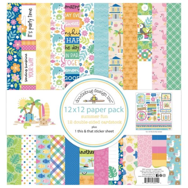 Doodlebug - Summer Fun - 12x12" Paper Pack