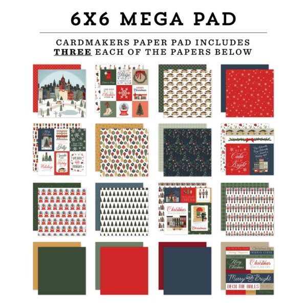 Carta Bella - Christmas In The City - Cardmakers Mega Paper Pad 6"X6" - Image 2