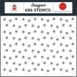 Carta Bella - Christmas In The City - Stencil 6"X6", Dear Santa Stars