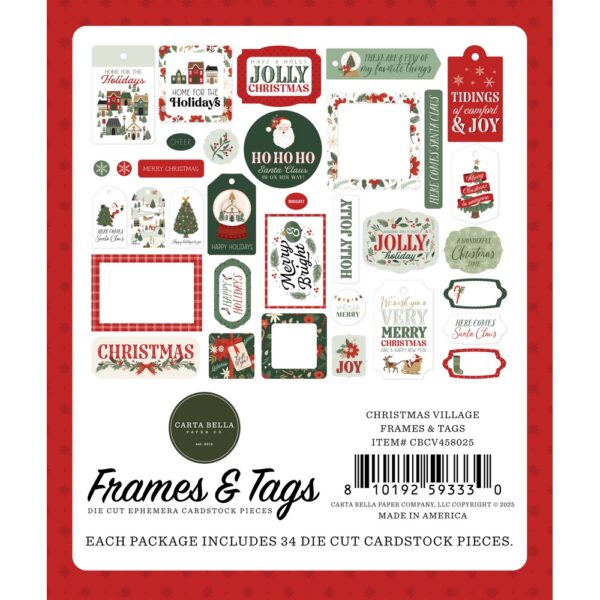 Carta Bella - Christmas Village - Ephemera, Frames & Tags - Image 3
