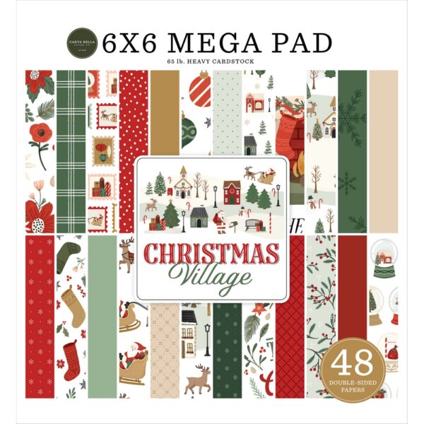 Carta Bella - Christmas Village - Cardmakers Mega Paper Pad 6"X6"