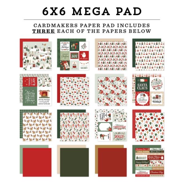 Carta Bella - Christmas Village - Cardmakers Mega Paper Pad 6"X6" - Image 2