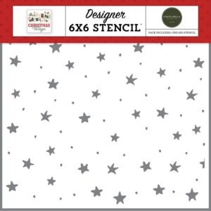Carta Bella - Christmas Village - Stencil 6"X6", Merry And Bright Stars
