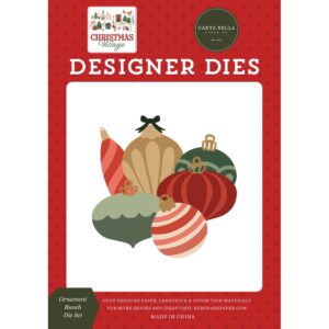 Carta Bella - Christmas Village - Medium Die Set, Ornament Bunch