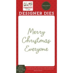 Carta Bella - Christmas Village - Small Die Set, Merry Christmas Everyone