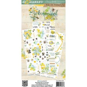 49 & Market - Botanical Buzz - Rub-on Transfer Set