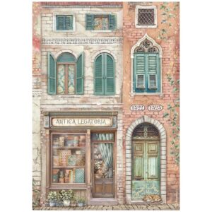 Stamperia - Venice City Of Art - Rice Paper Sheet A4, Antica Legatoria