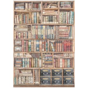 Stamperia - Venice City Of Art - Rice Paper Sheet A4, Vintage Books