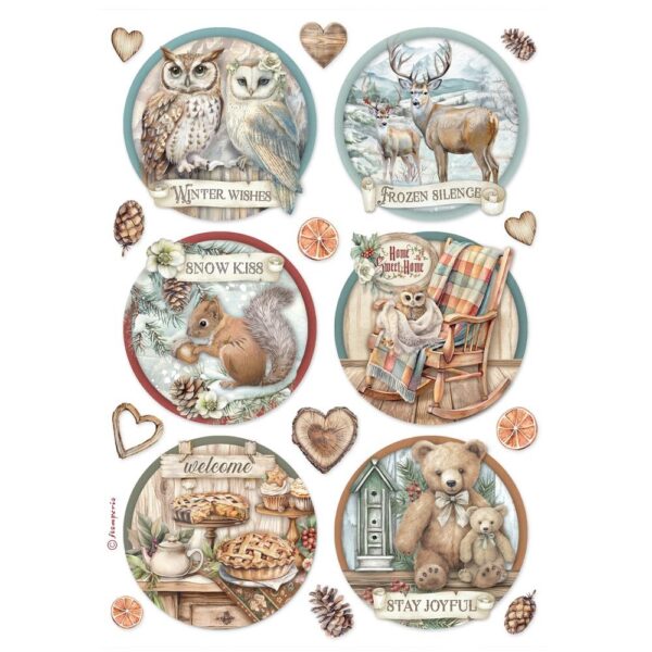 Stamperia - The Owl's House - Rice Paper A4 Selection Pack 6Pk - Image 4