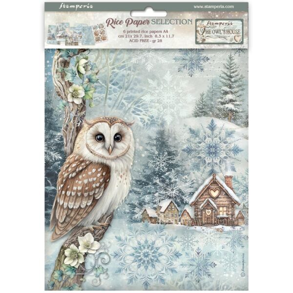 Stamperia - The Owl's House - Rice Paper A4 Selection Pack 6Pk