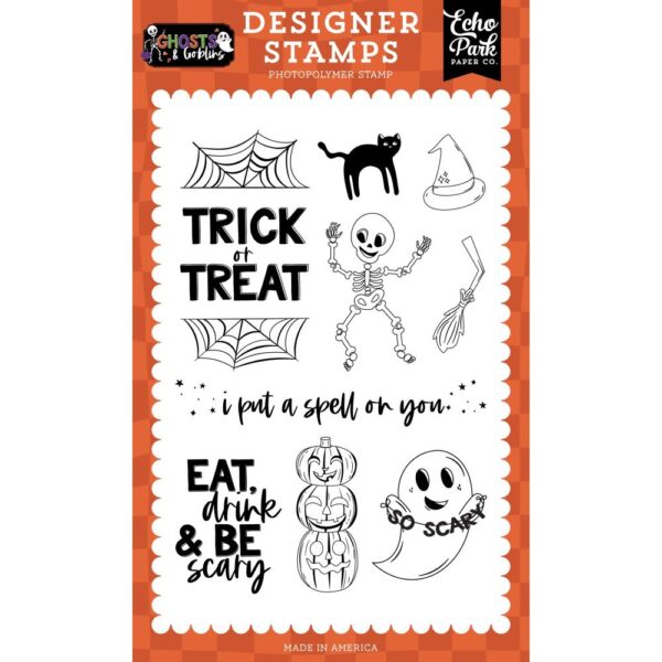 Echo Park - Ghosts & Goblins - Stamp Set, Eat Drink And Be Scary