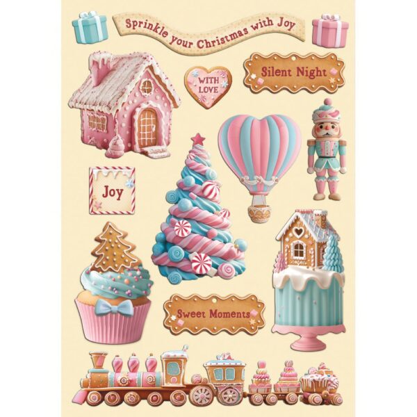 Stamperia - Candy Christmas - Wooden Shapes - Image 2