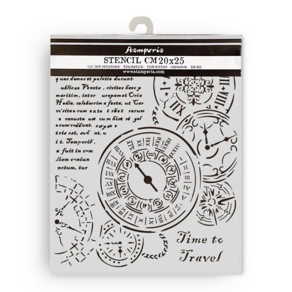 Stamperia - Venice City Of Art - Stencil, Time To Travel