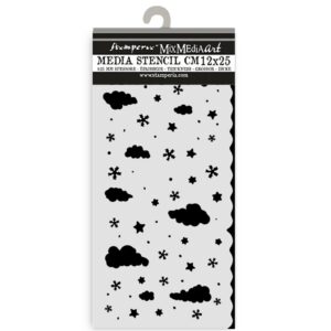 Stamperia - Candy Christmas - Stencil 4x13", Clouds