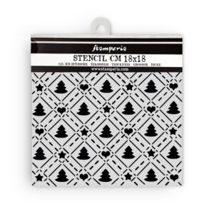 Stamperia - Candy Christmas - Stencil 7x7", Christmas Tree Pattern